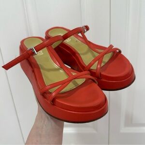 Labucq Tangerine Platform Sandals